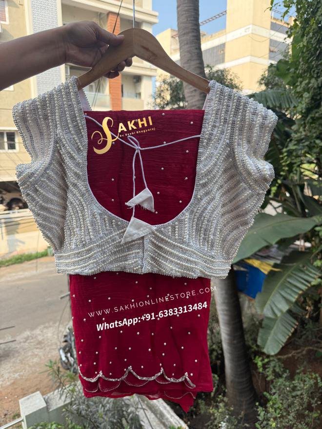 Pearl Saree & Blouseπ