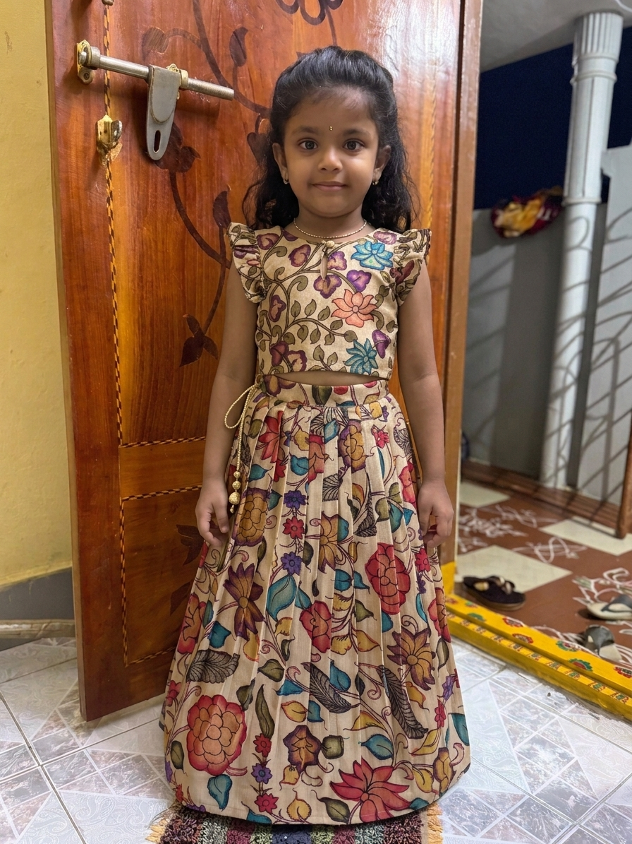 Kalamkari Kids Lehenga 💕🥰