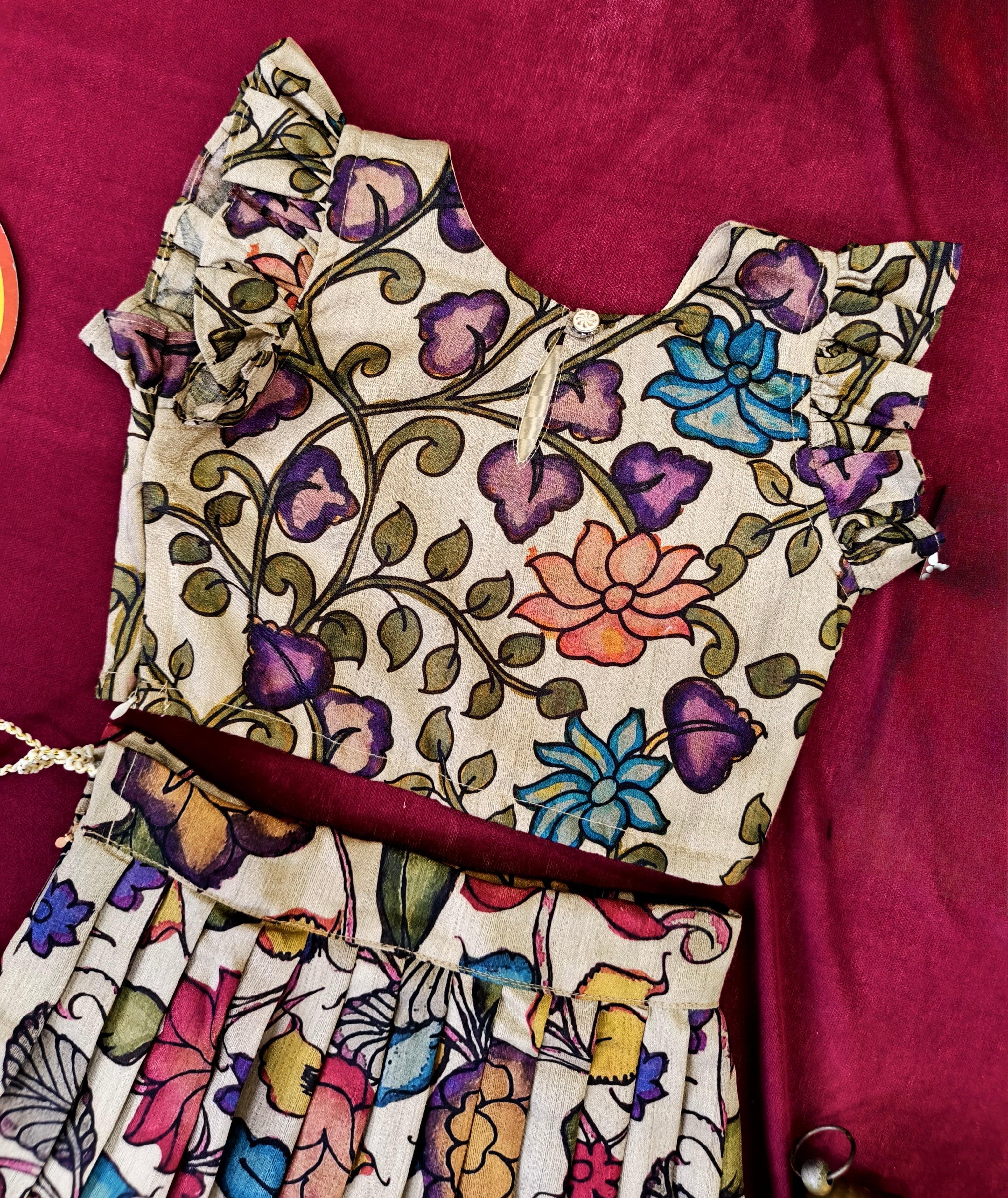 Kalamkari Kids Lehenga 💕🥰