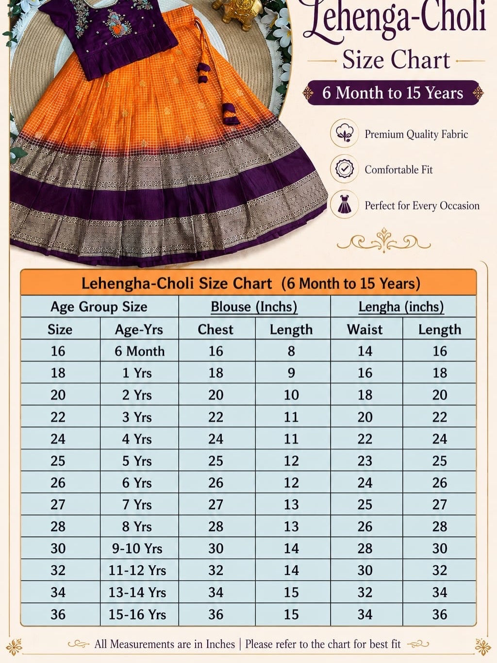 Chitra Traditional kids lehenga