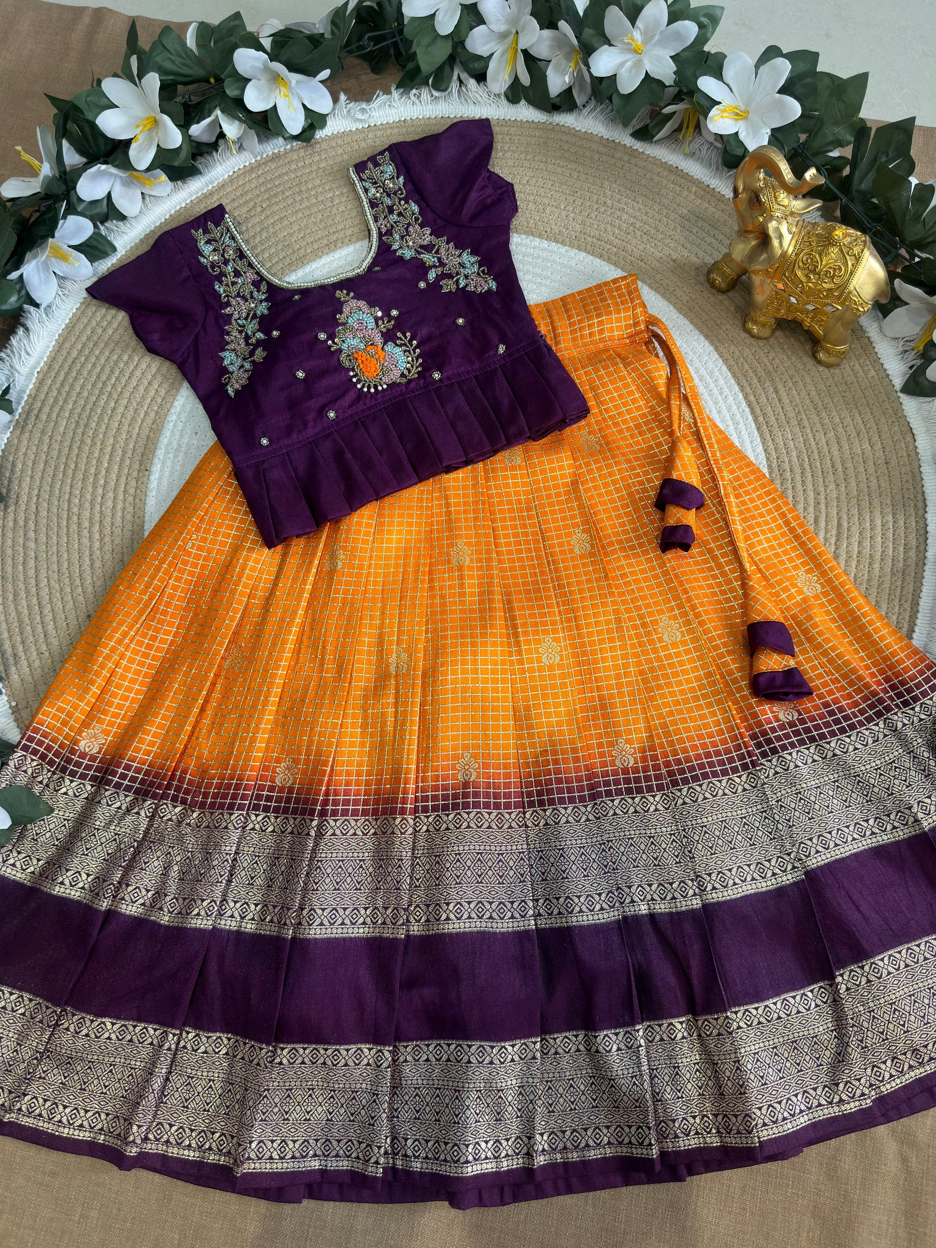 Chitra Traditional kids lehenga