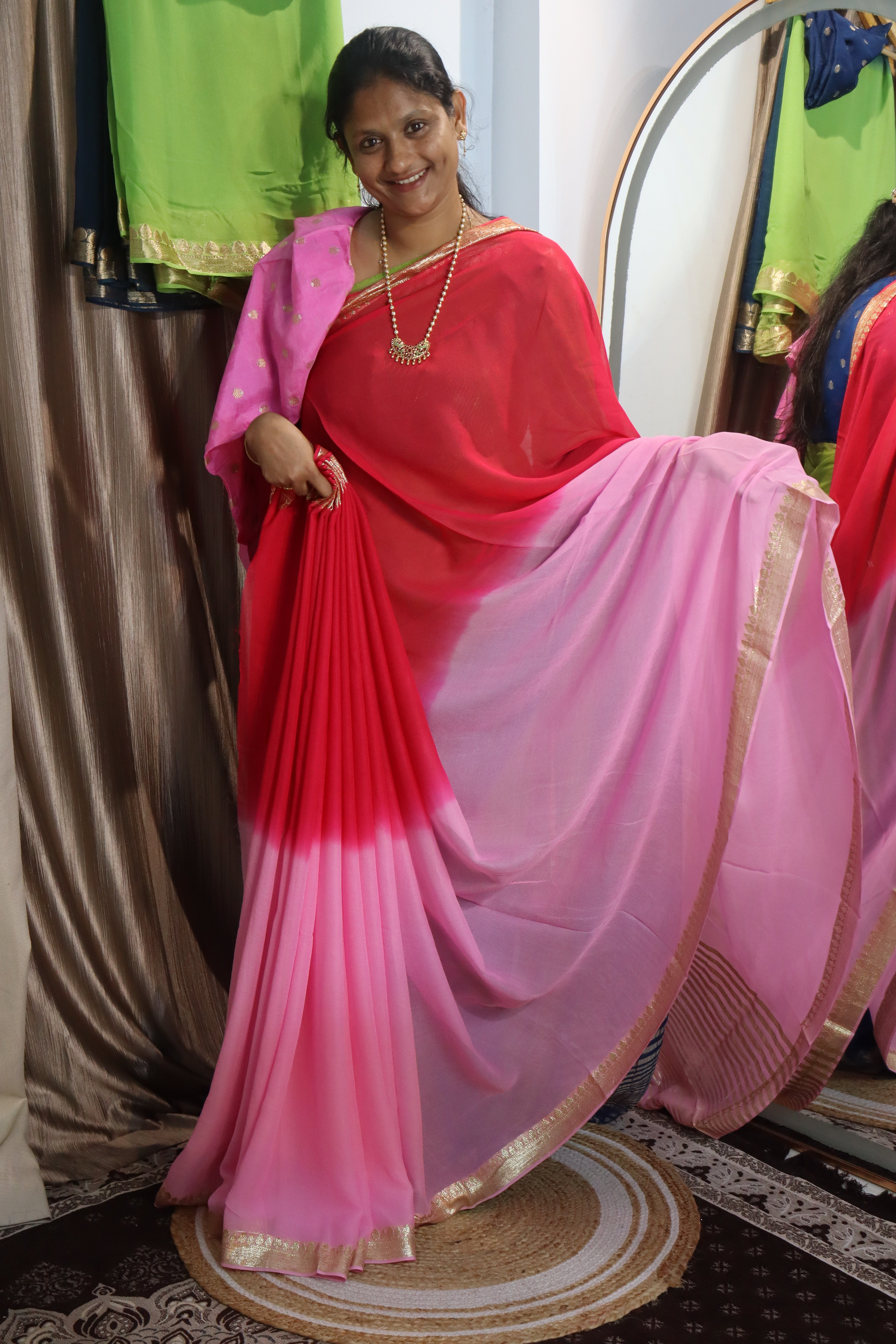 Sogasari : Dual shaded Georgettes