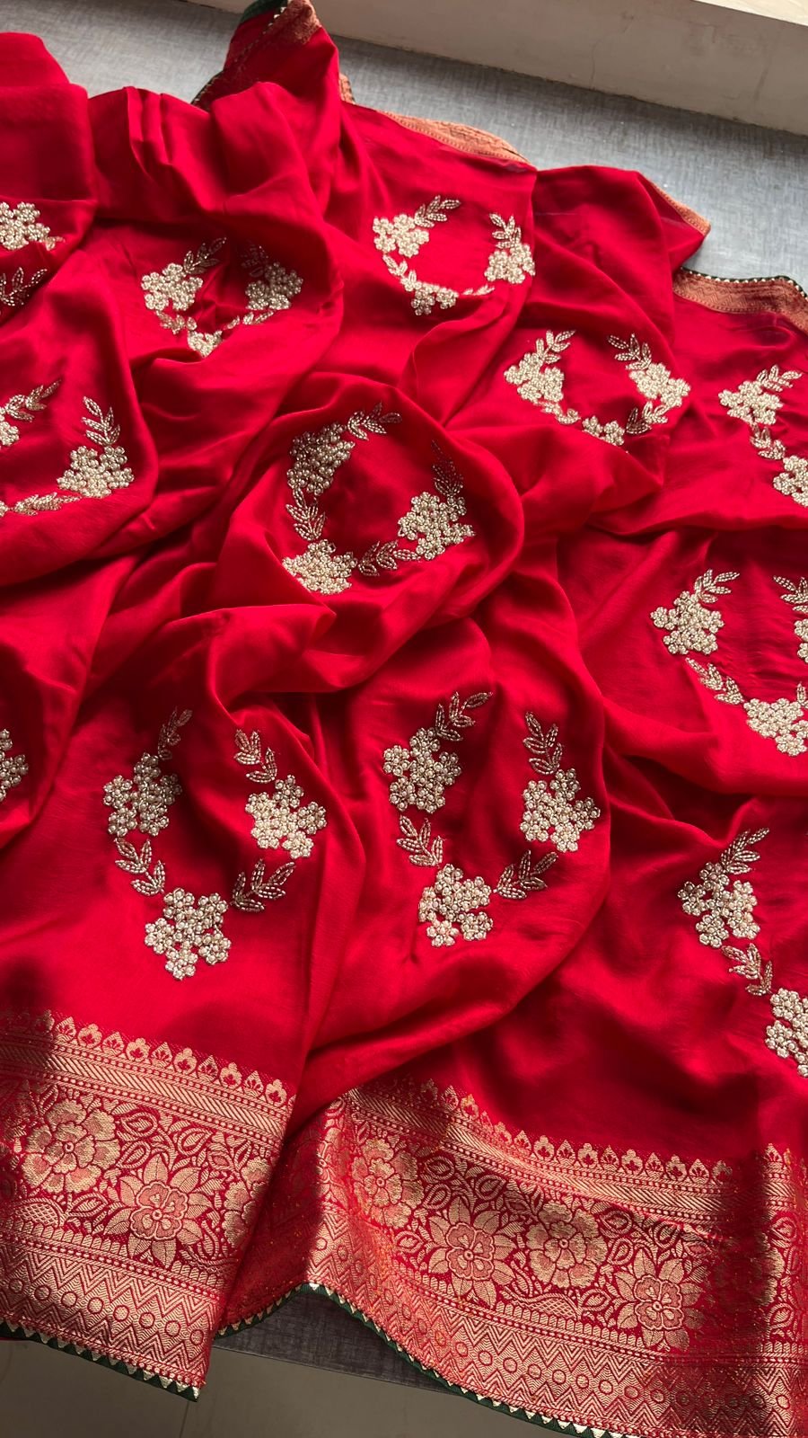 Pure Banarasi Munga Silk Saree