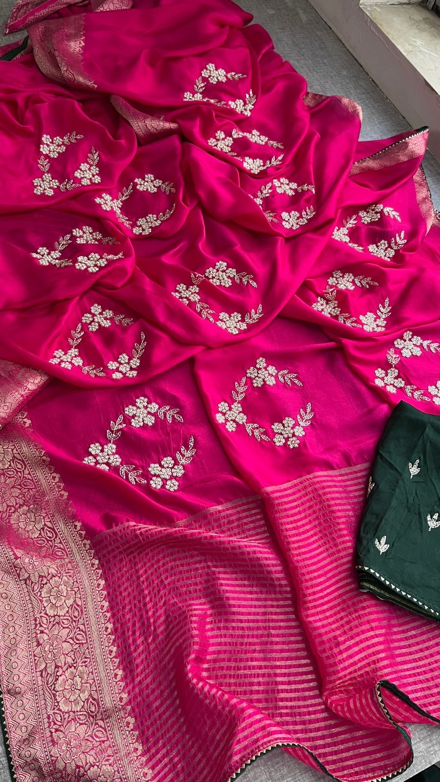 Pure Banarasi Munga Silk Saree
