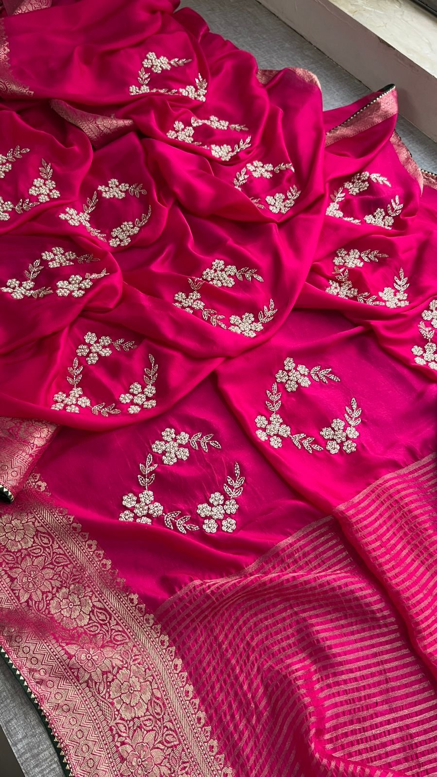 Pure Banarasi Munga Silk Saree
