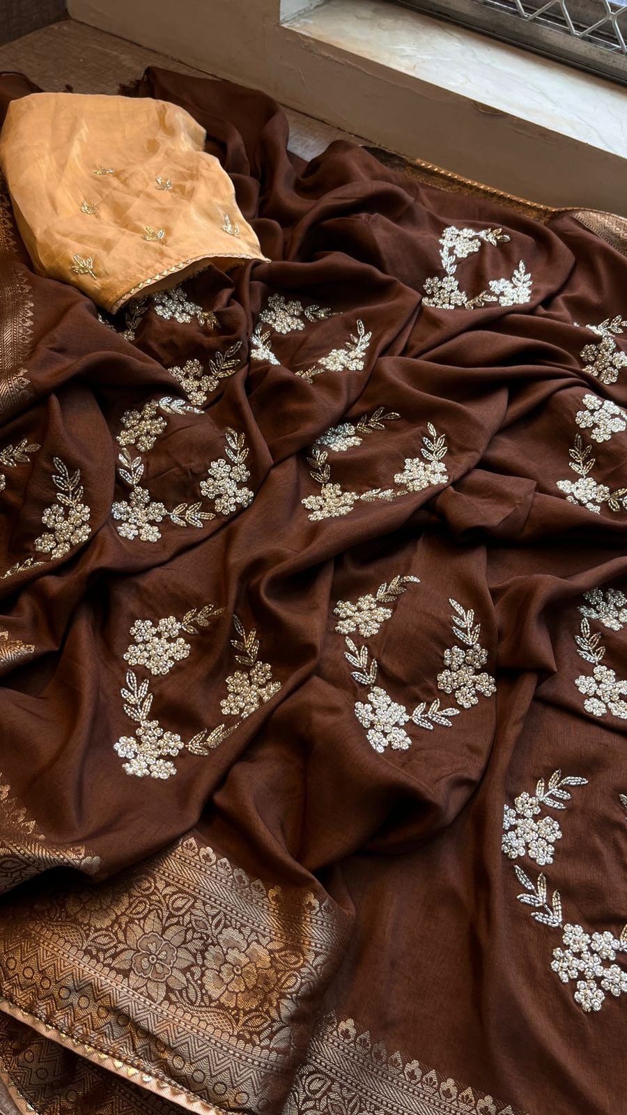 Pure Banarasi Munga Silk Saree