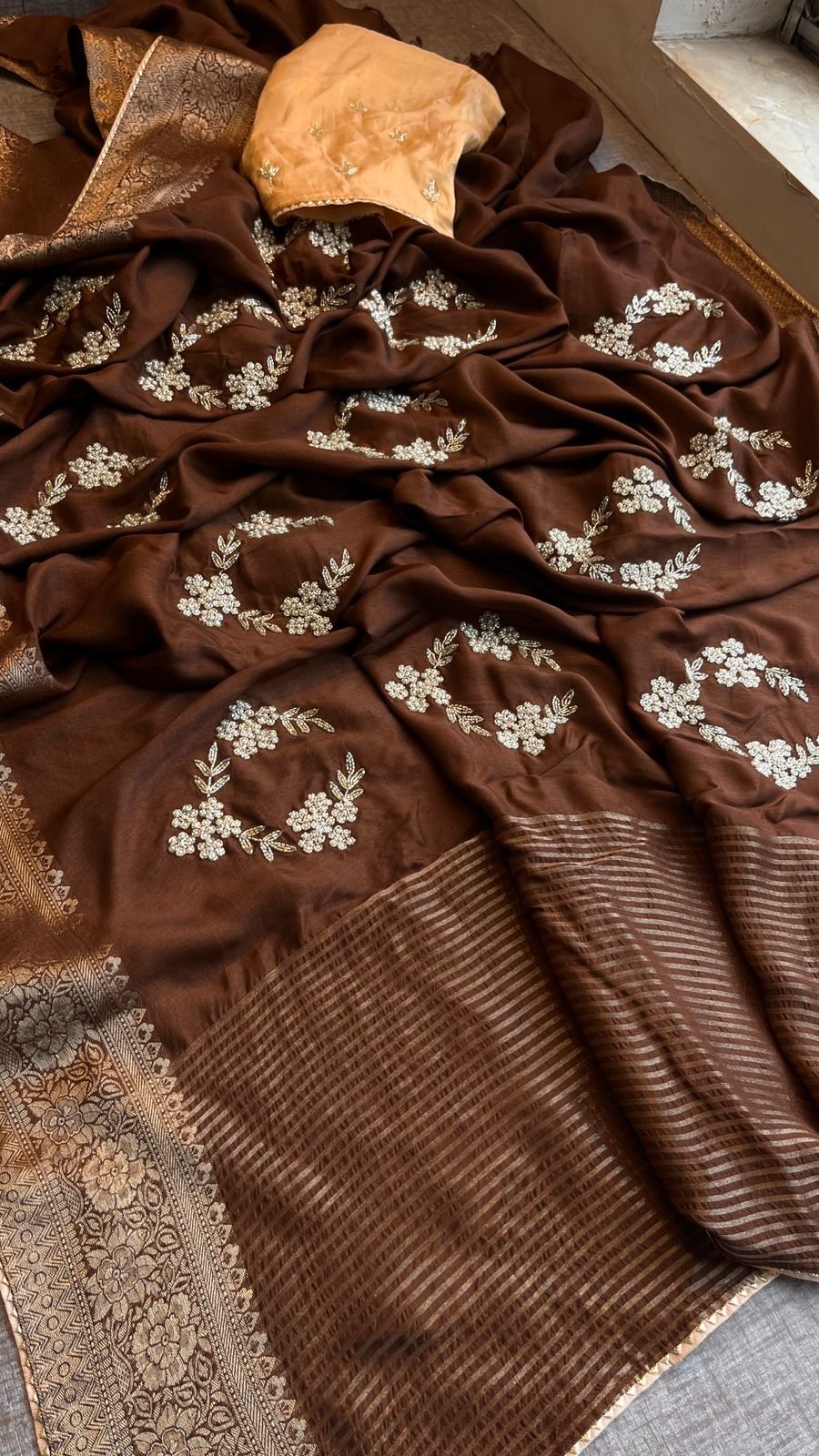 Pure Banarasi Munga Silk Saree