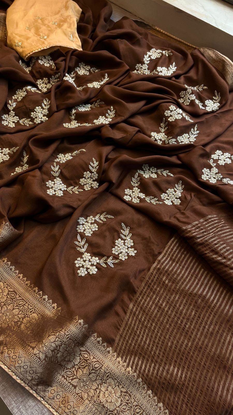 Pure Banarasi Munga Silk Saree
