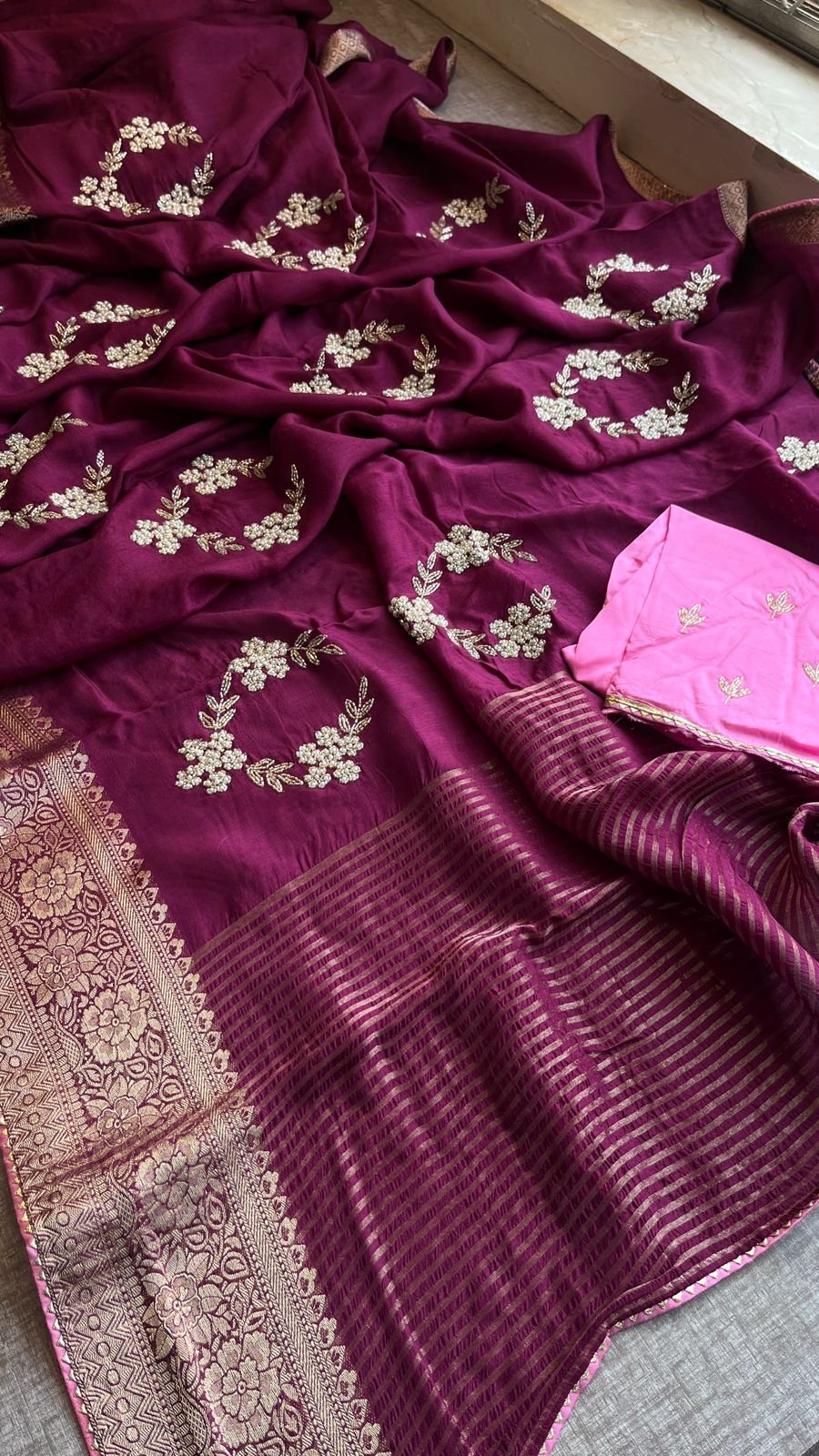Pure Banarasi Munga Silk Saree