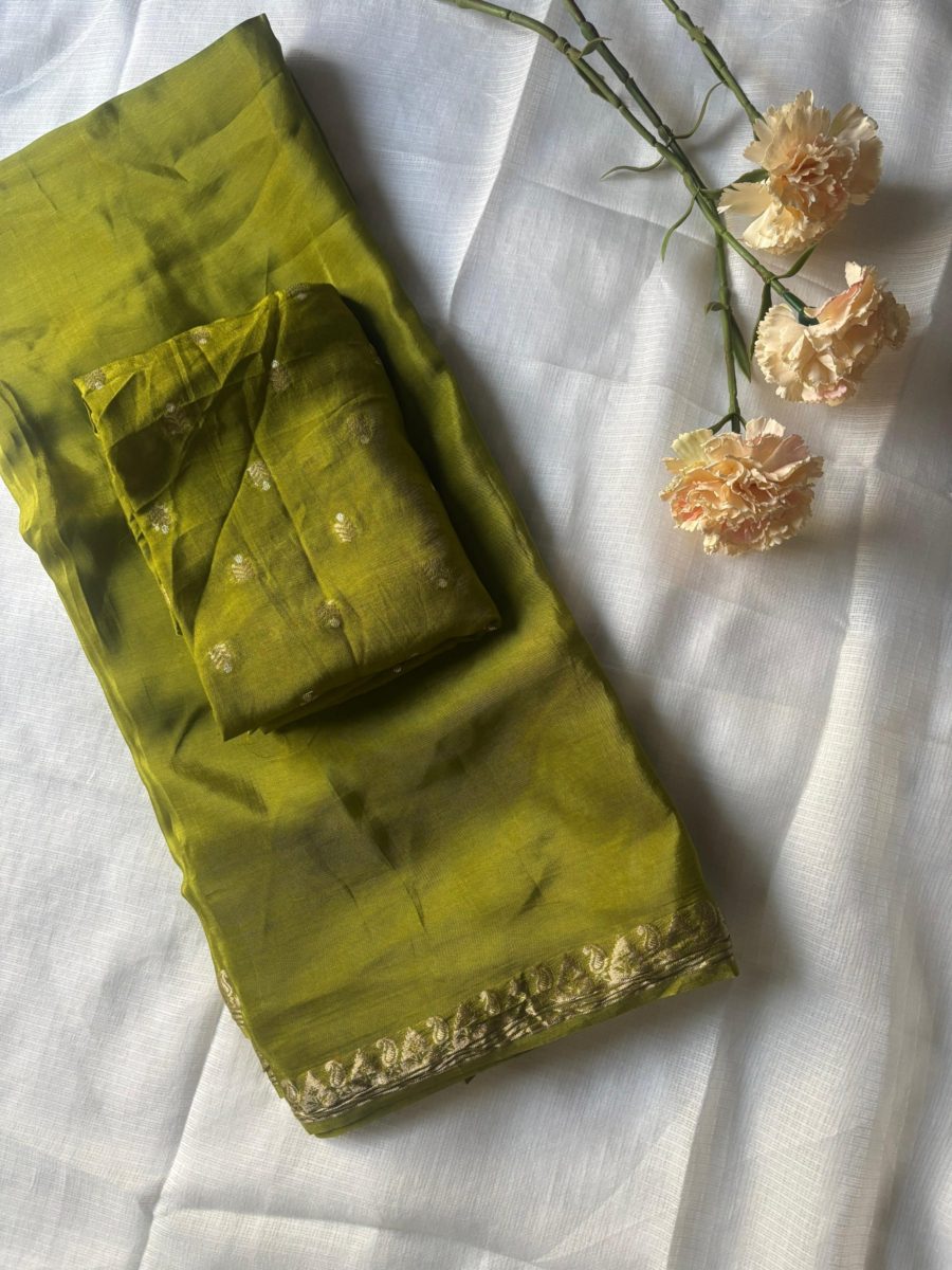 Chinnon Crepe Silk saree