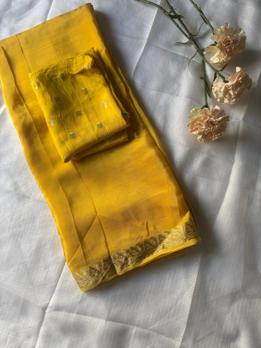 Chinnon Crepe Silk saree