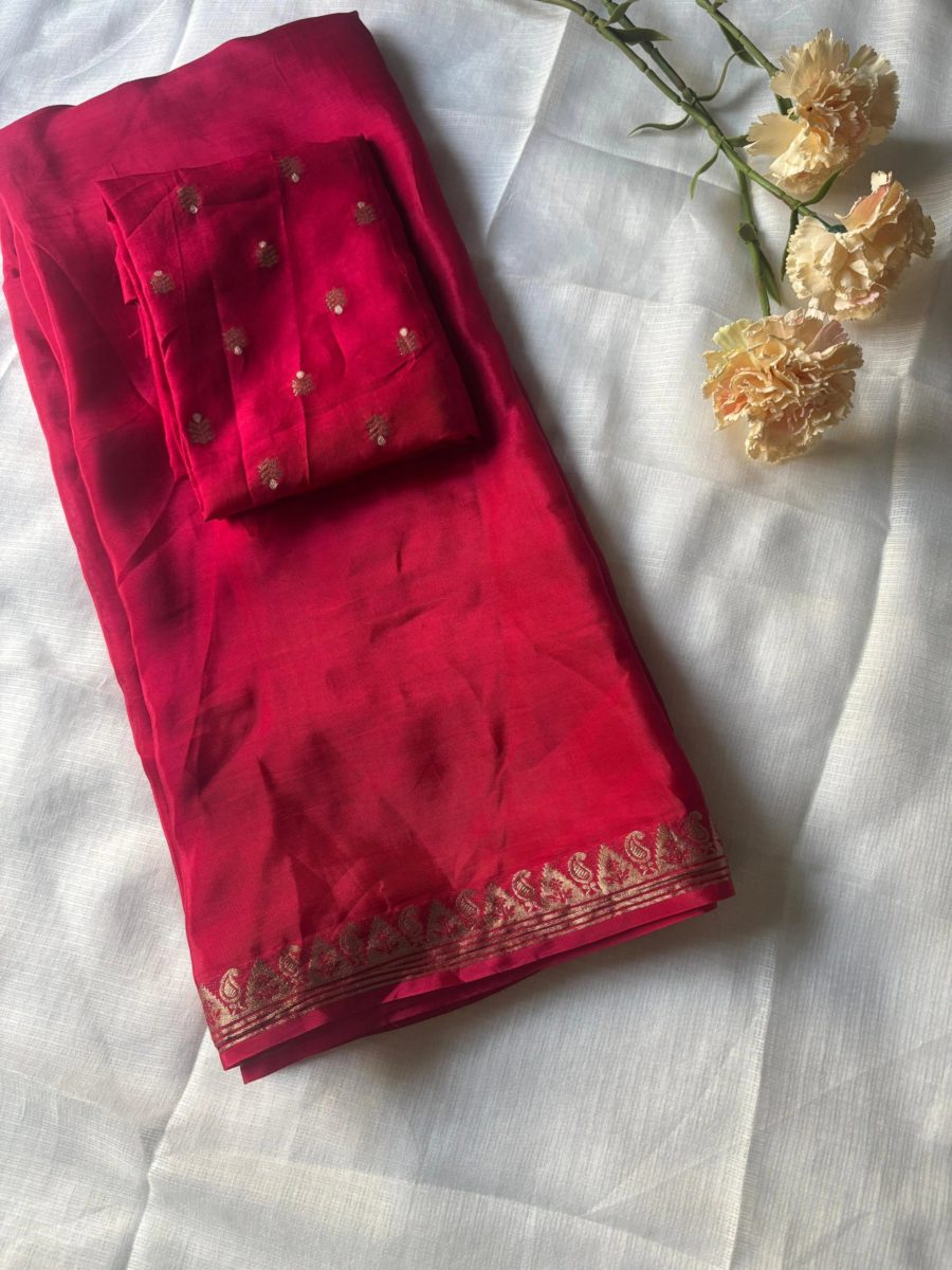 Chinnon Crepe Silk saree