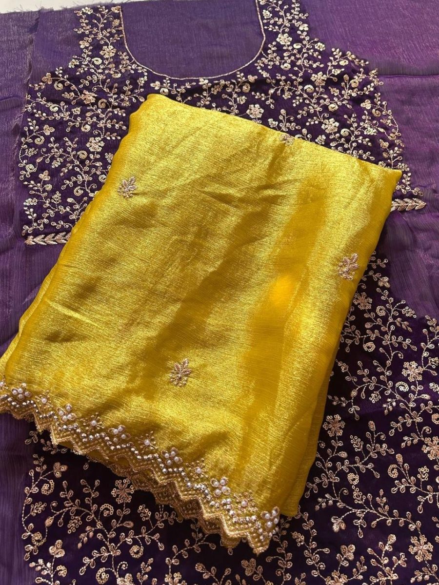 Crunchy Space Chiffon silk