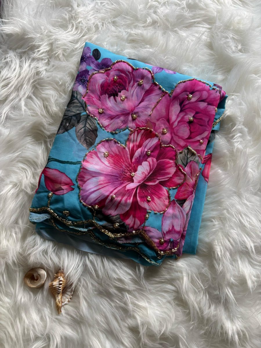 Floral Georgette Sarees 💕❤️