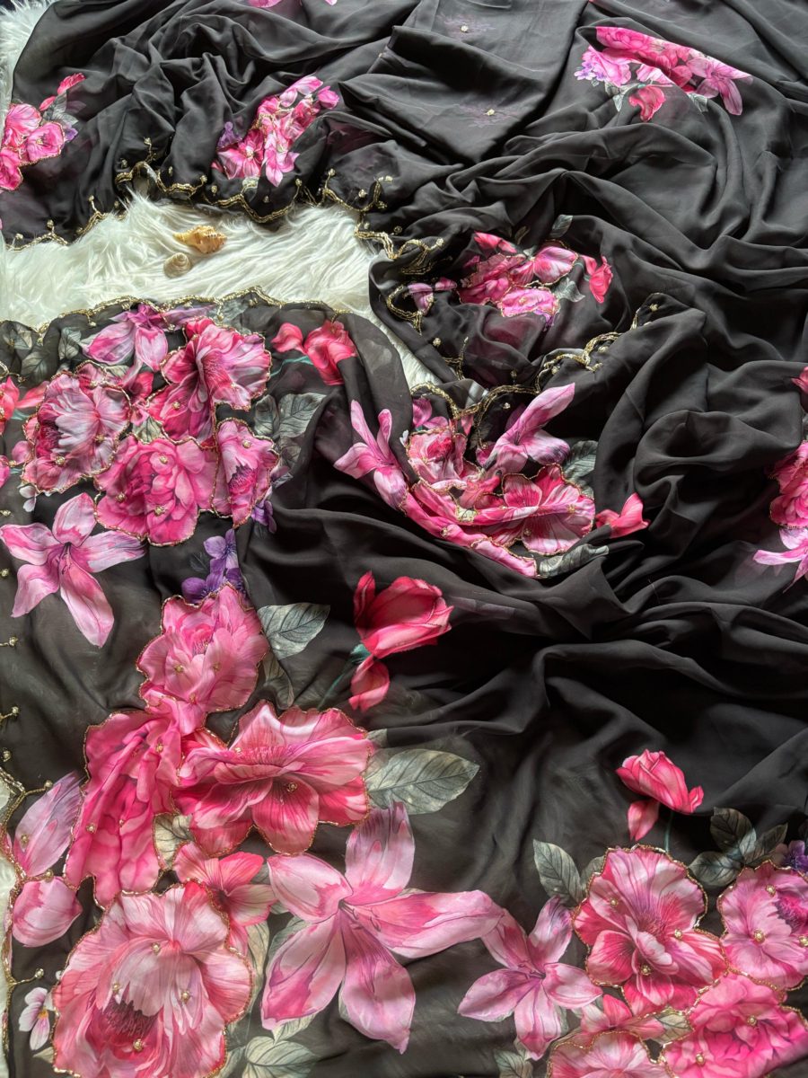 Floral Georgette Sarees 💕❤️