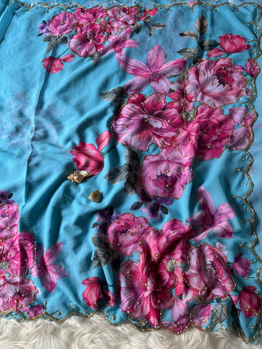 Floral Georgette Sarees 💕❤️