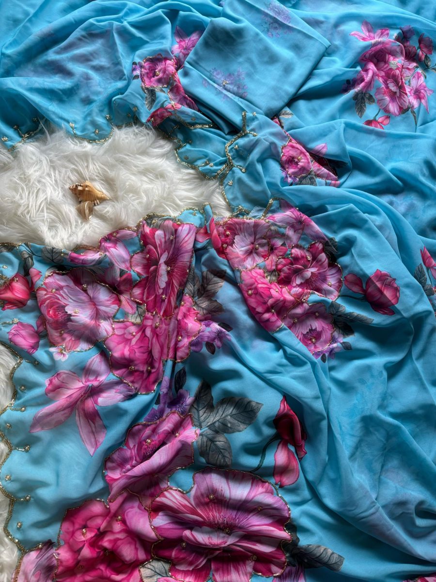 Floral Georgette Sarees 💕❤️