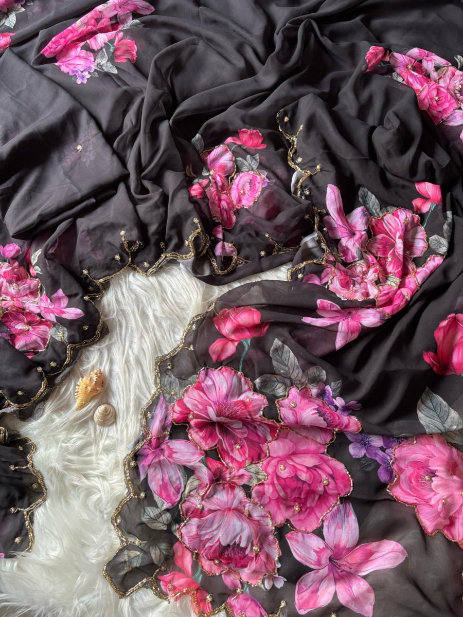 Floral Georgette Sarees 💕❤️
