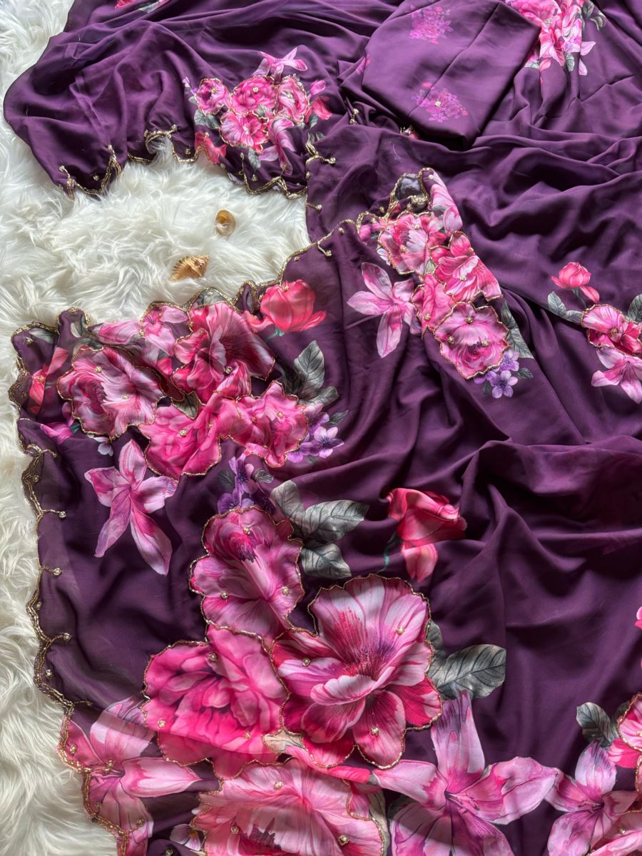 Floral Georgette Sarees 💕❤️