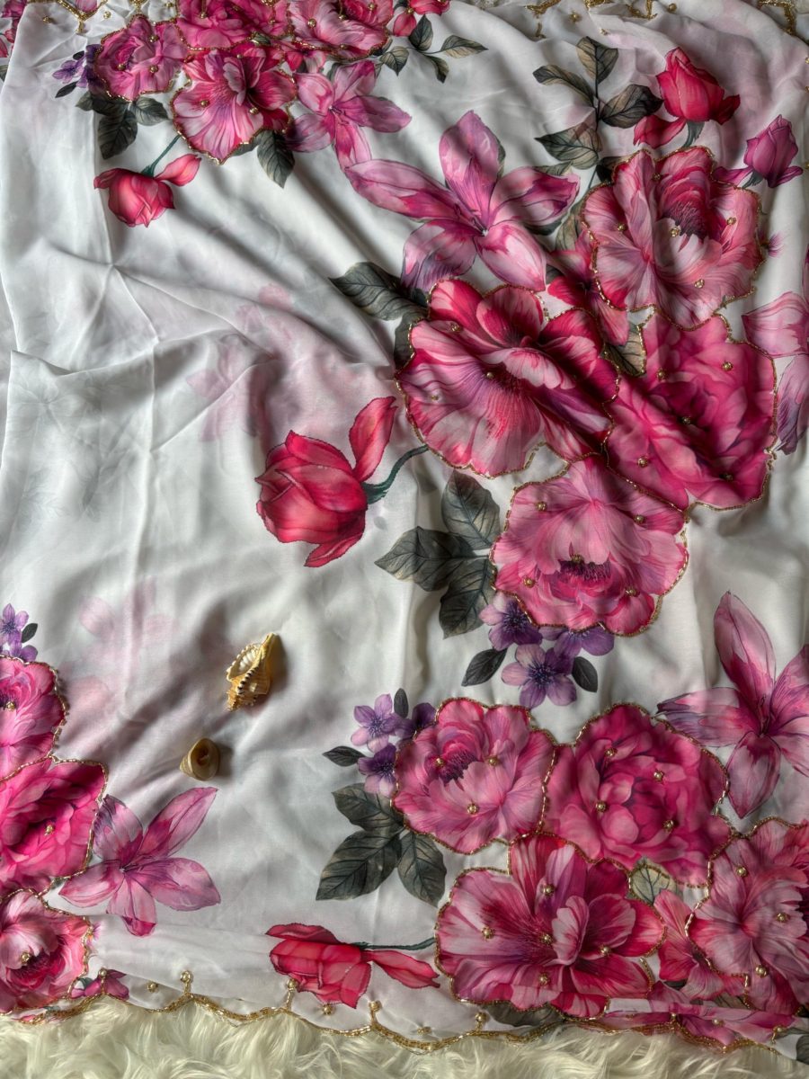 Floral Georgette Sarees 💕❤️