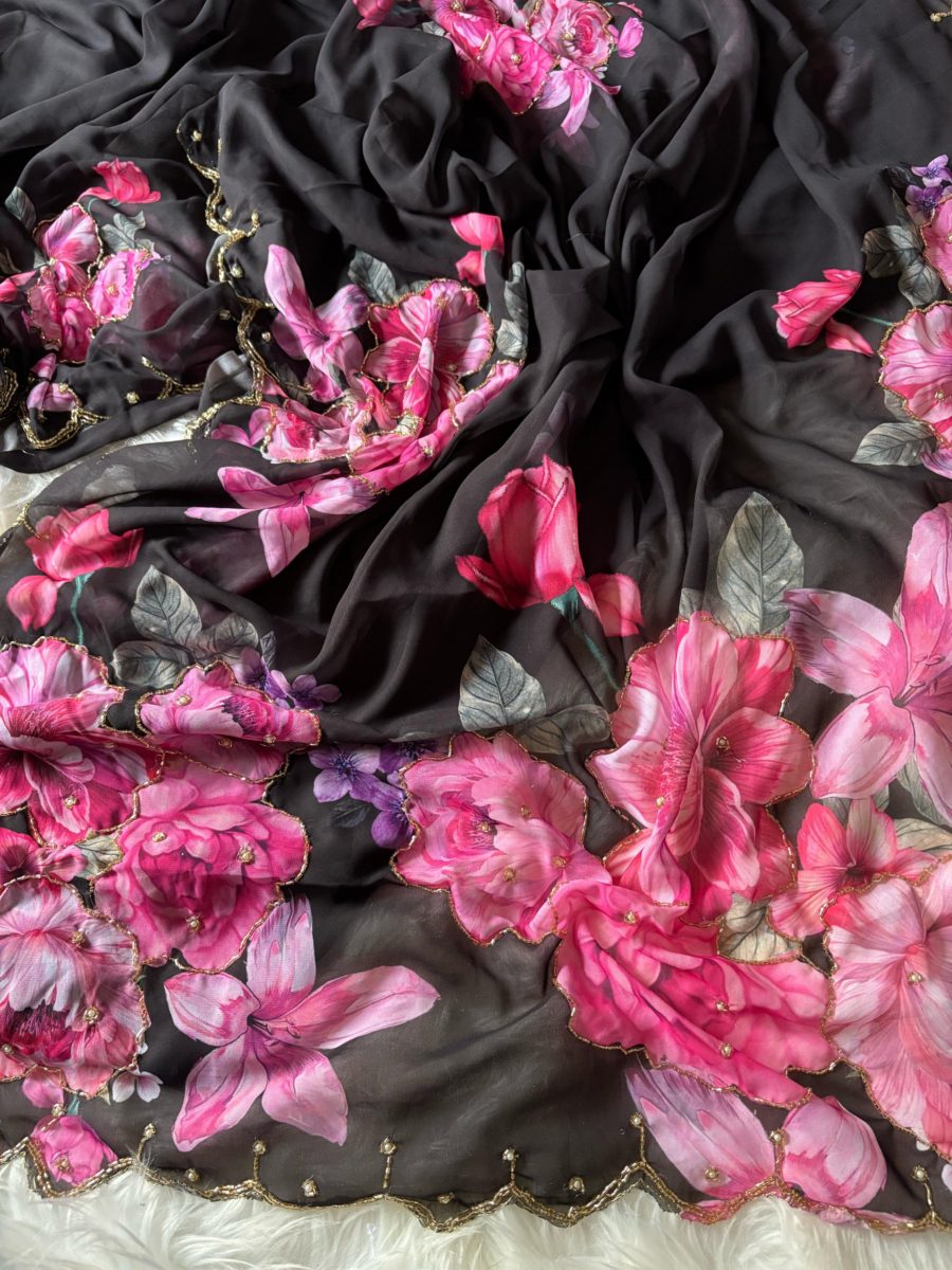 Floral Georgette Sarees 💕❤️