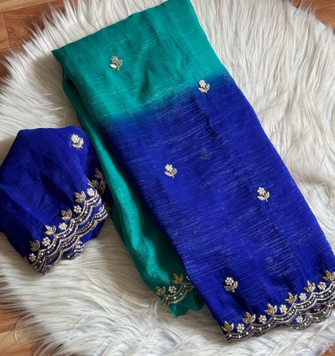 Crunchy Chiffon saree