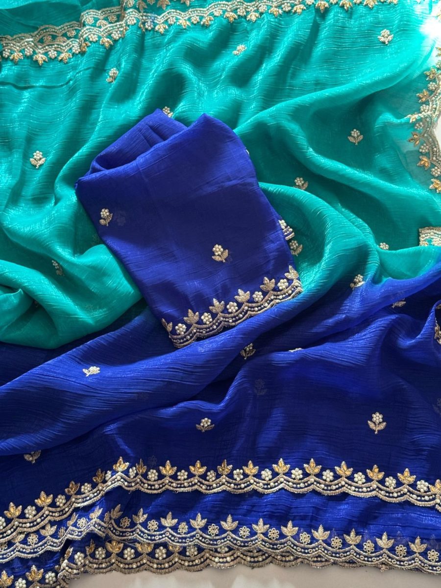 Crunchy Chiffon saree