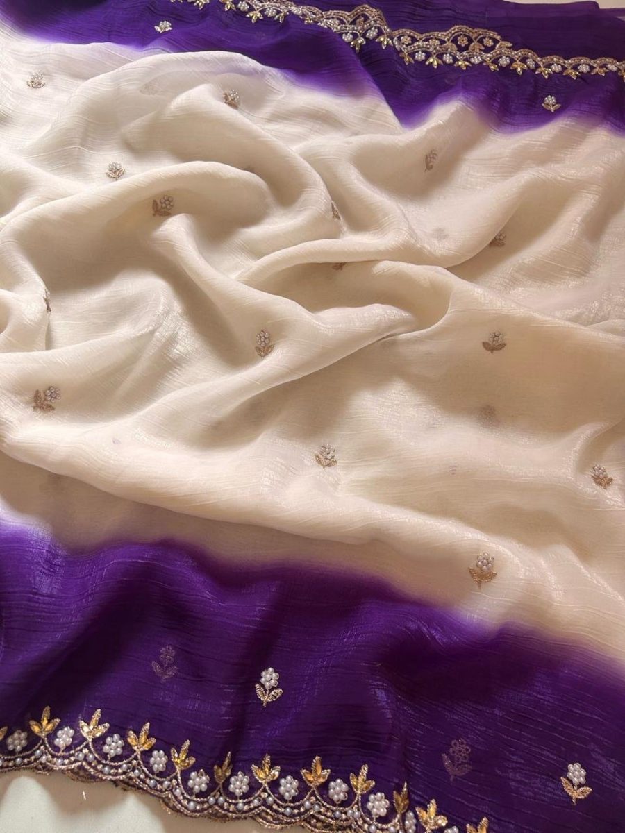 Crunchy Chiffon Crush sarees 💕