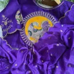 Ashwi - A soft Chinnon With peacock Designer blouse 💕