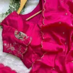 Ashwi - A soft Chinnon With peacock Designer blouse 💕