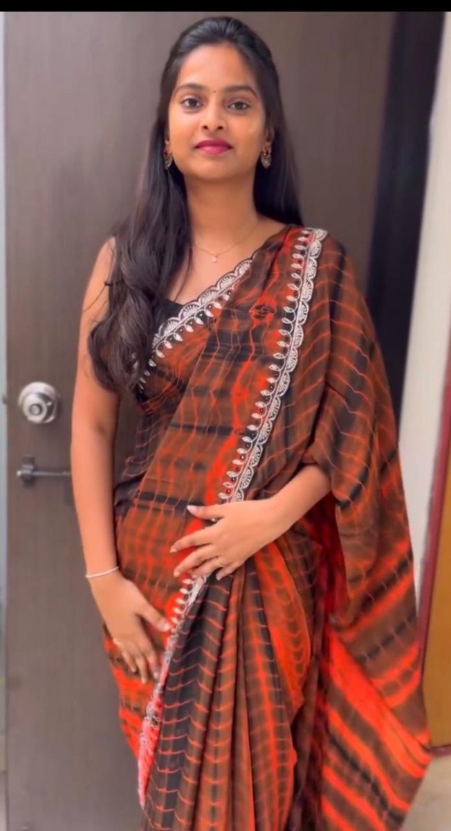 Bhama - a soft Chinnon saree