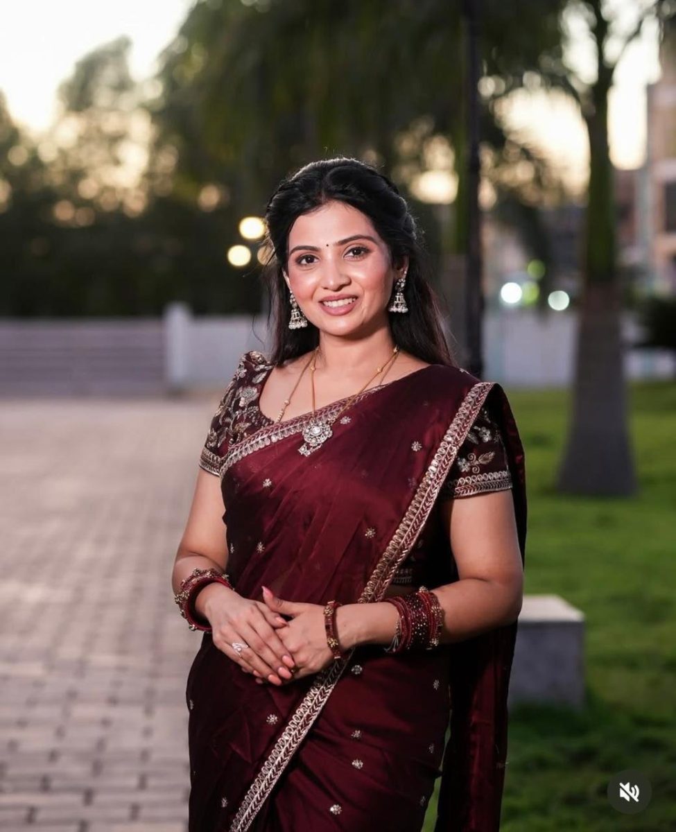 Brown Rangoli silk saree