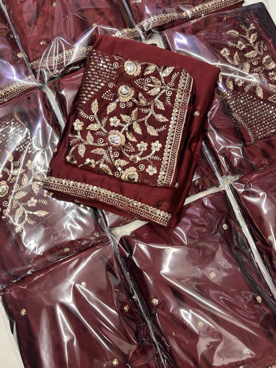 Brown Rangoli silk saree