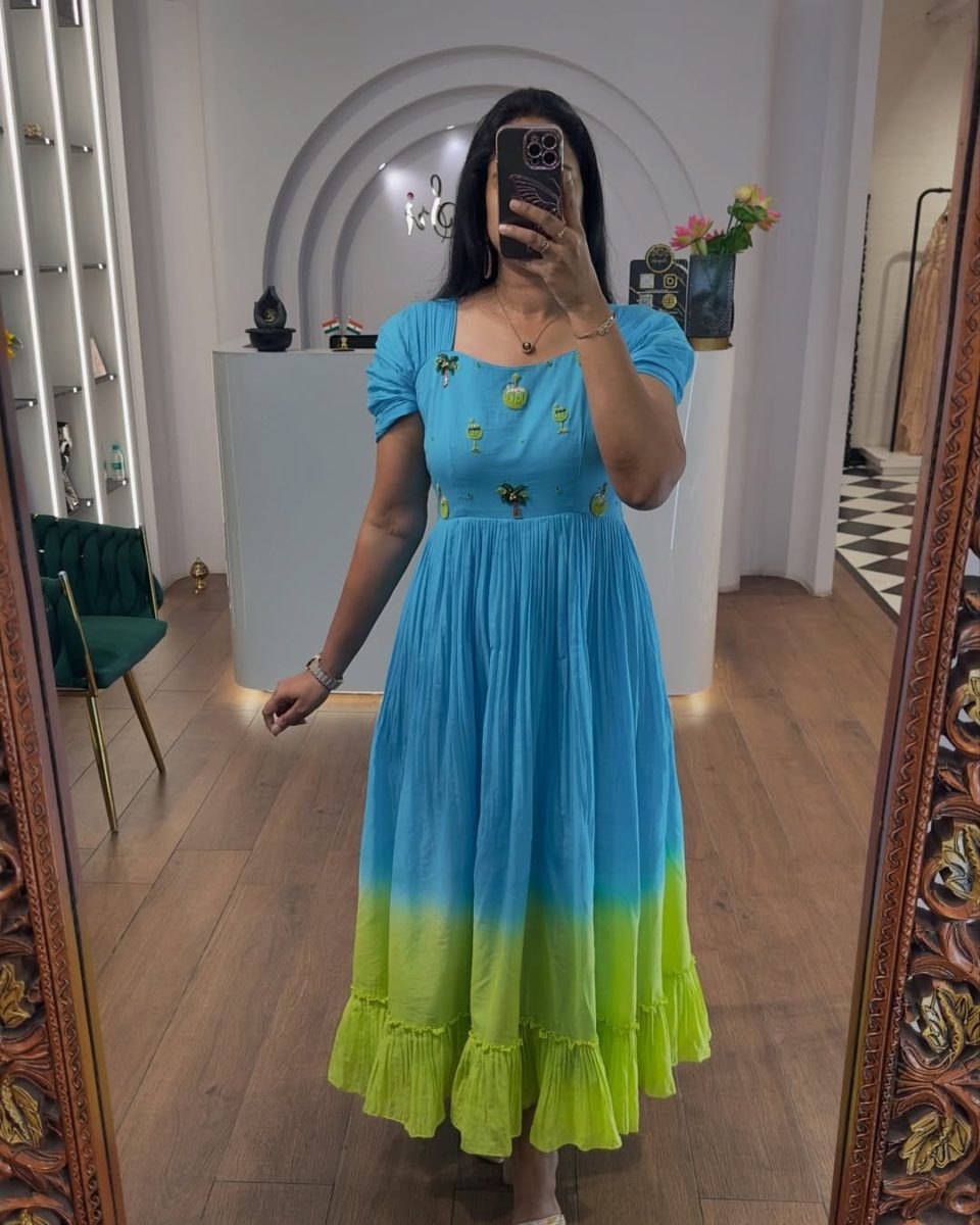 Dua - A dual shaded frock 💕