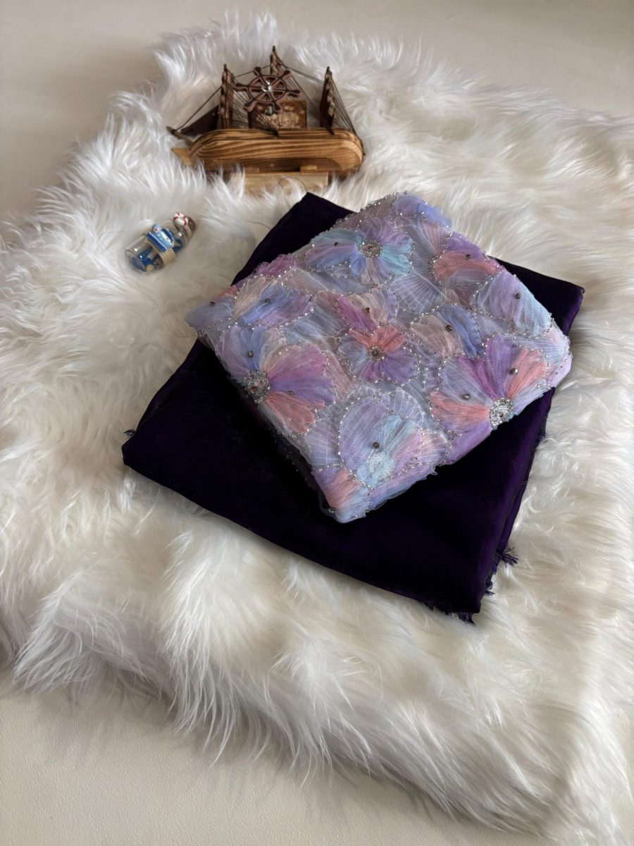 Bloom - space silk + 3D Designer Blouse 💕
