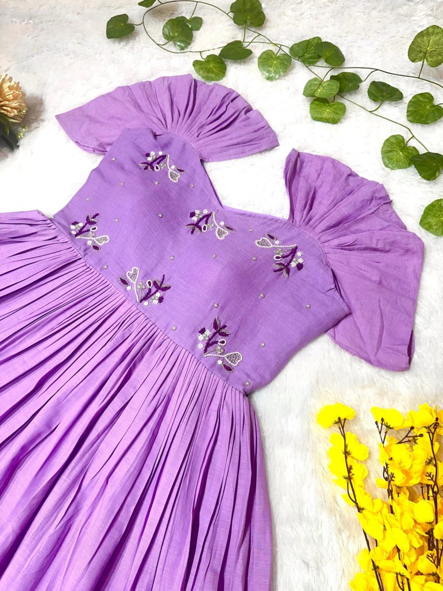 Lavender - Classy Designer Frock 💕
