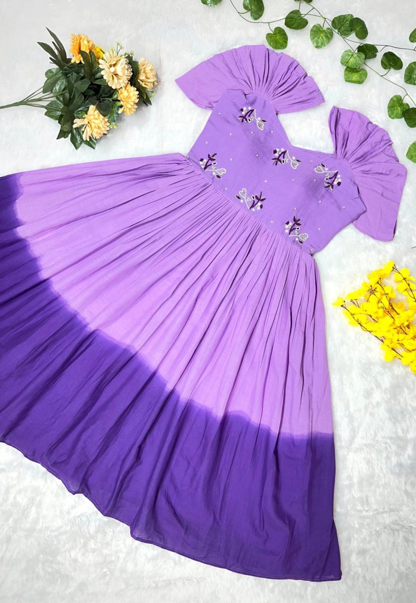 Lavender - Classy Designer Frock 💕