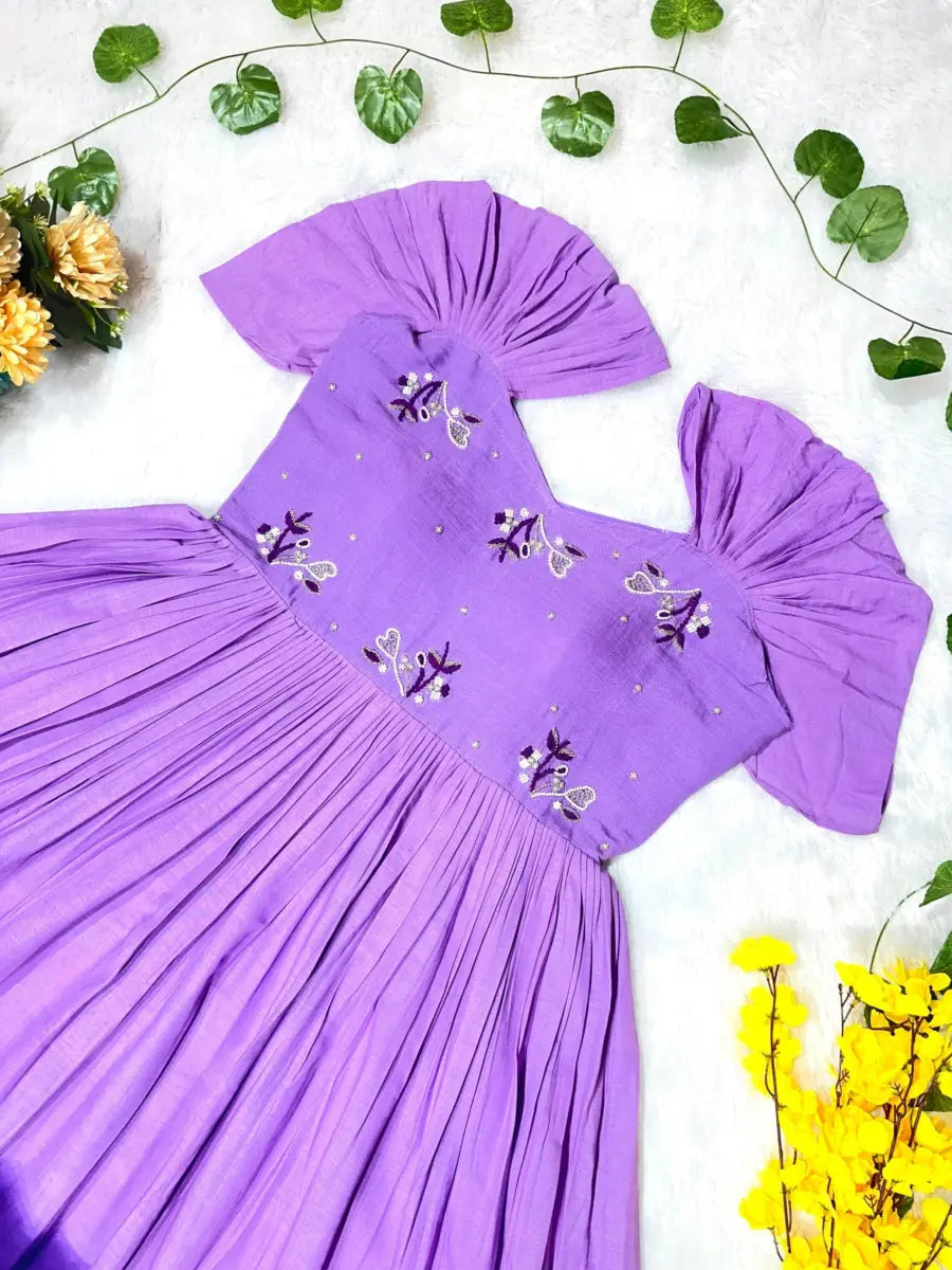 Lavender - Classy Designer Frock 💕