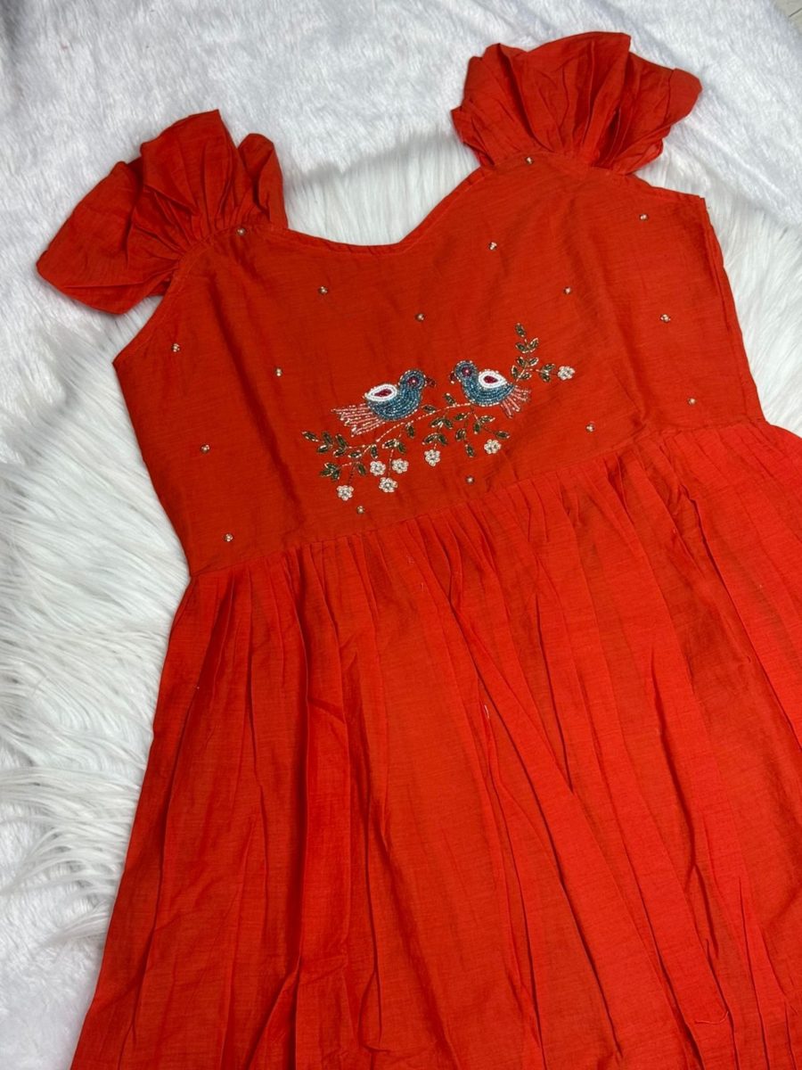 Bird : Designer Handworked Frock