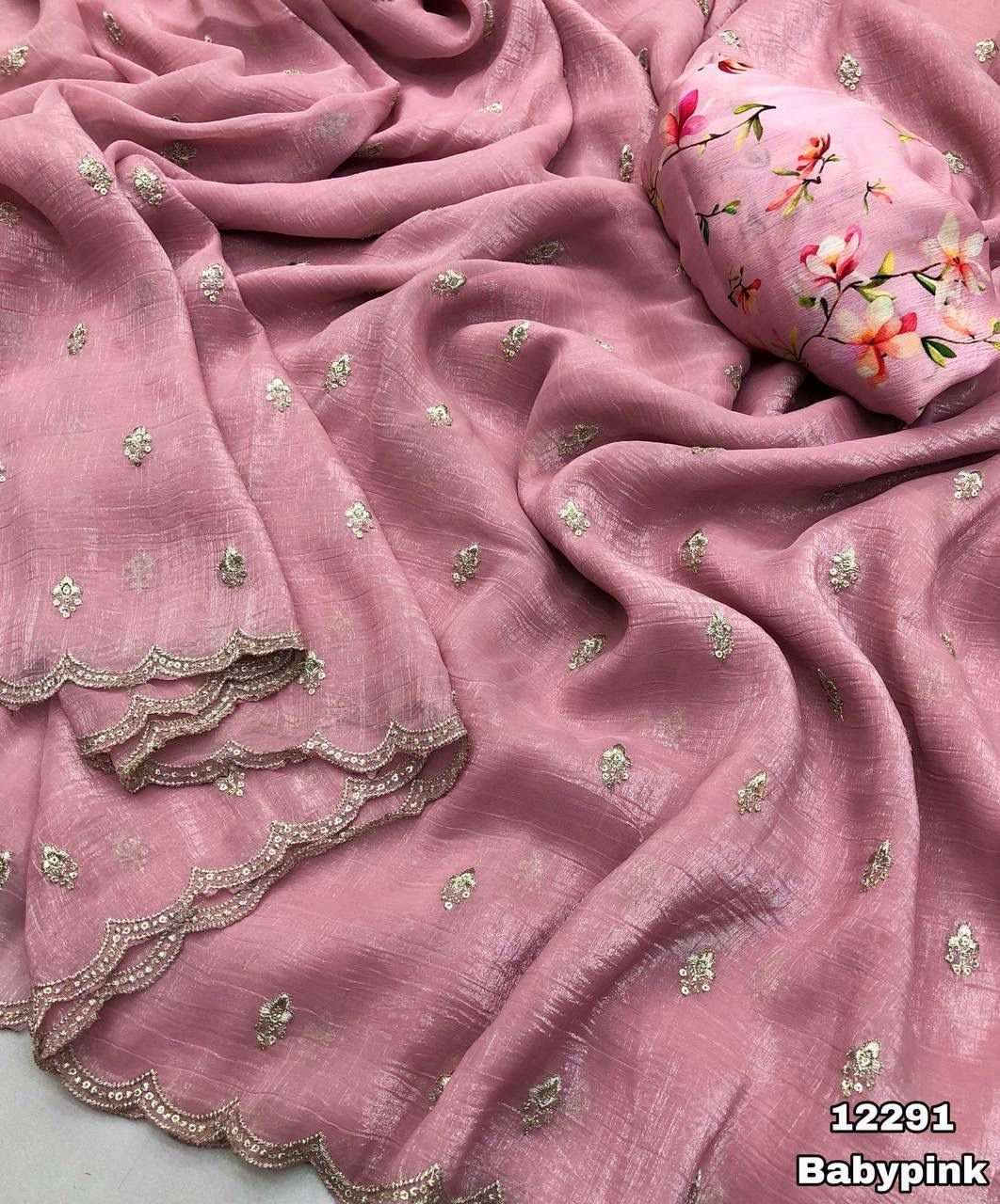 Georgette Crush Saree
