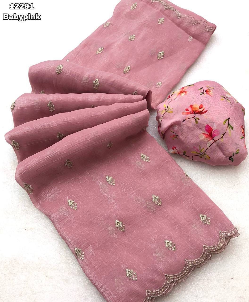 Georgette Crush Saree
