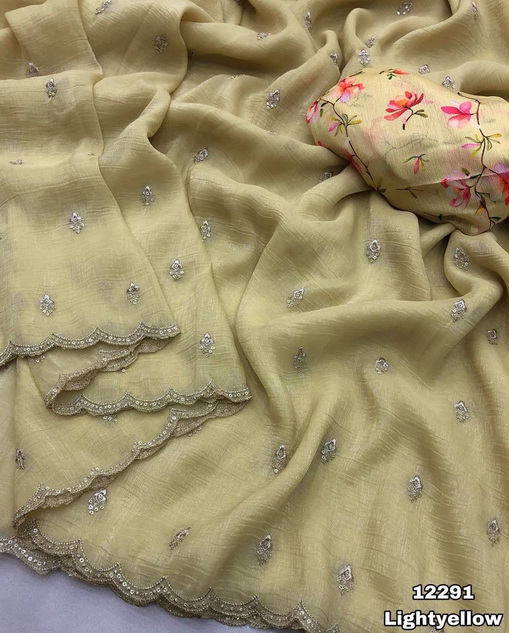 Georgette Crush Saree