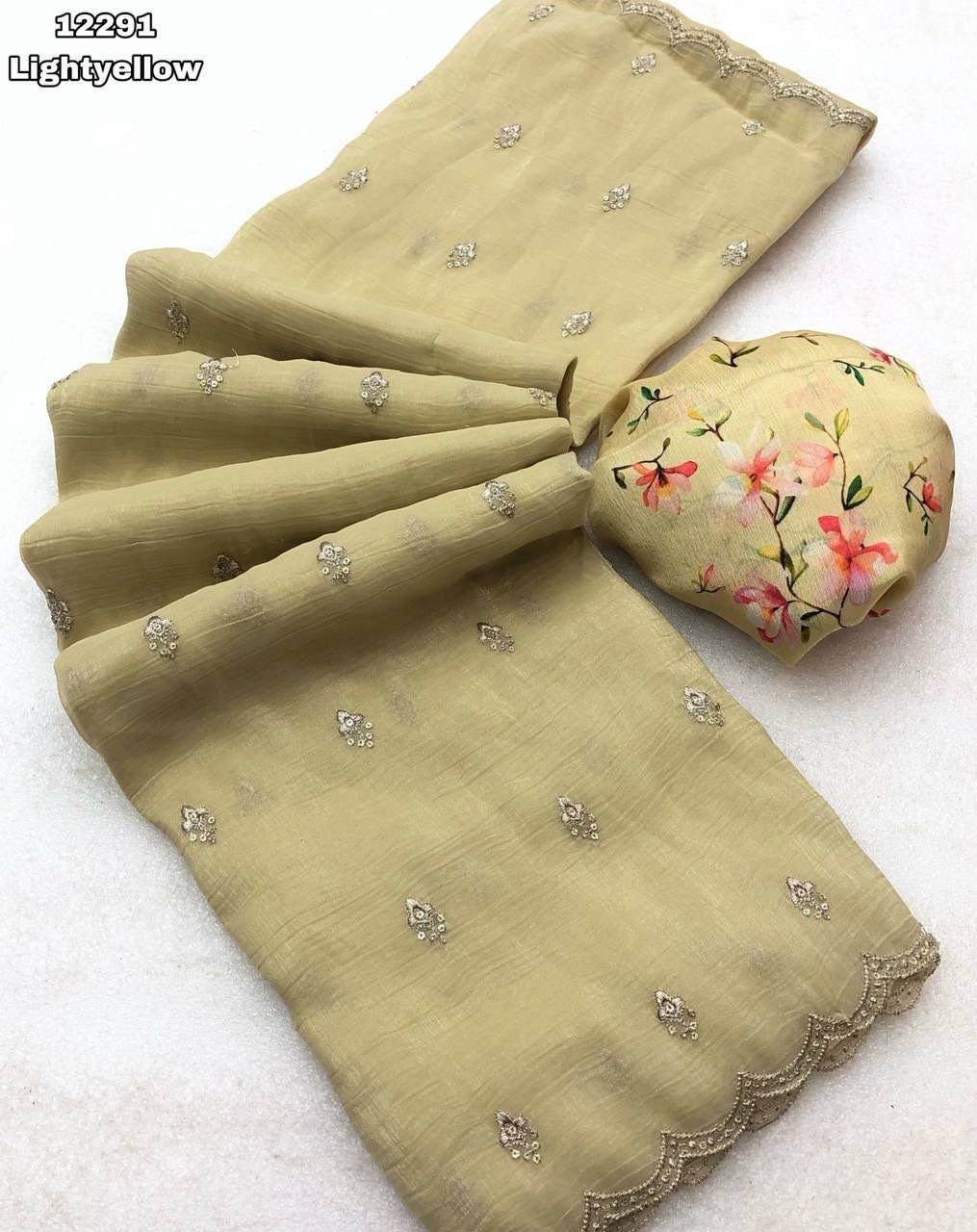 Georgette Crush Saree