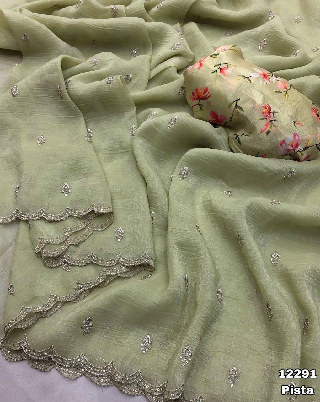 Georgette Crush Saree