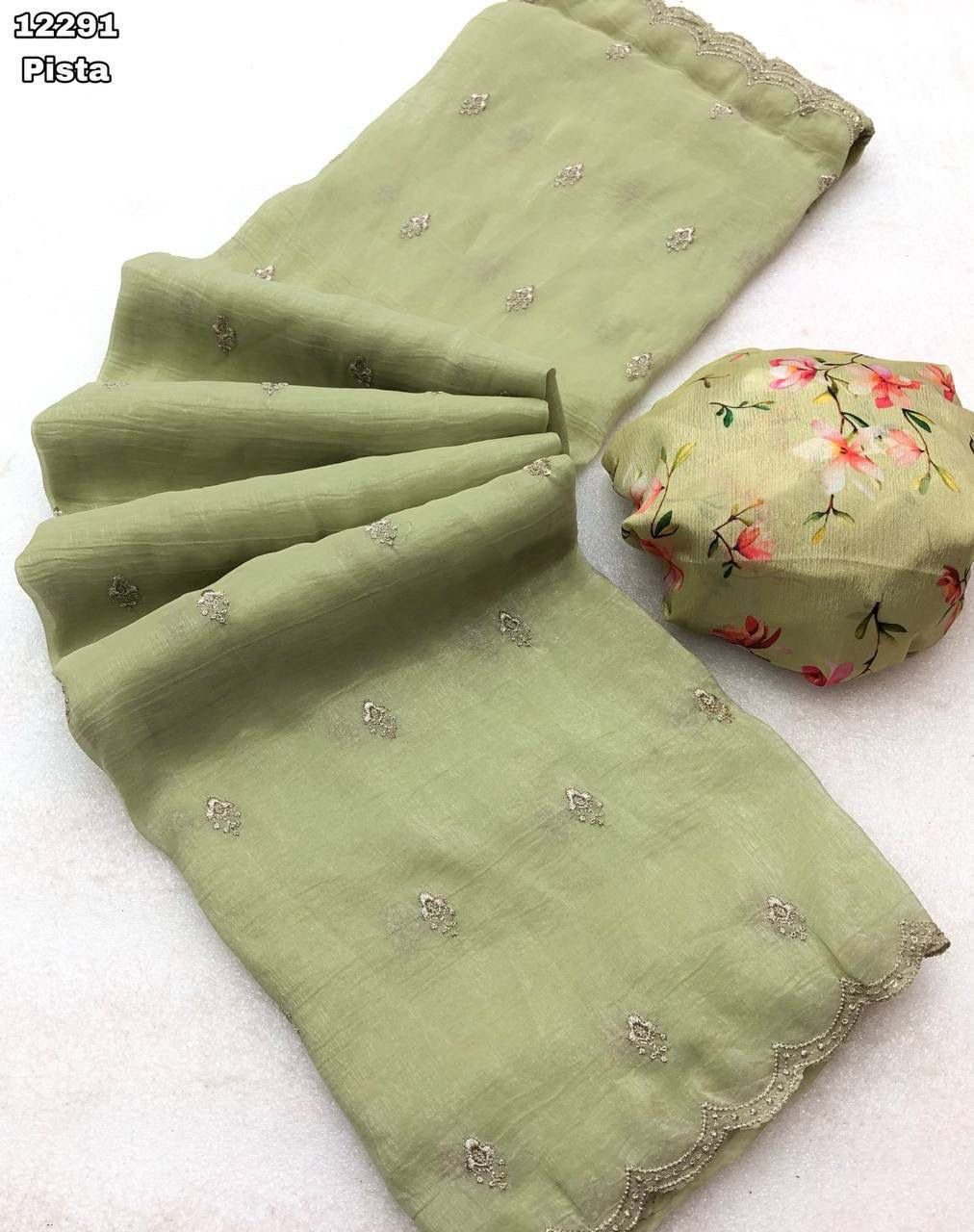 Georgette Crush Saree