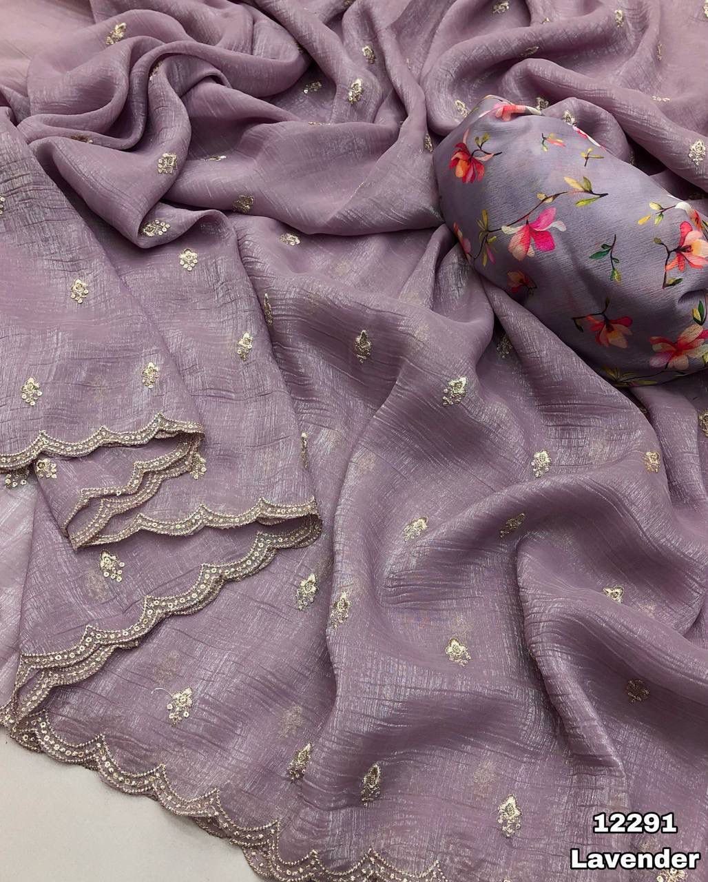 Georgette Crush Saree