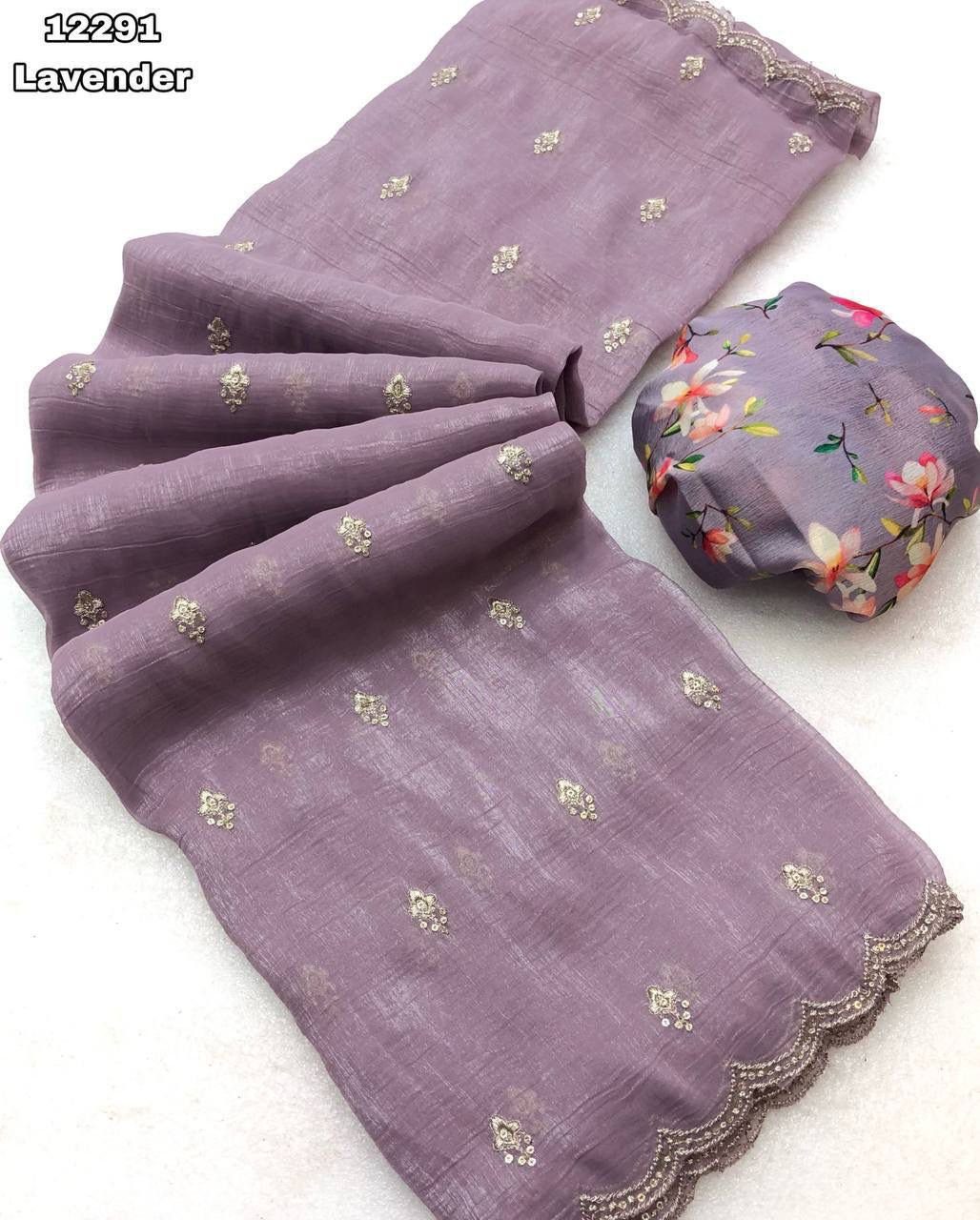 Georgette Crush Saree