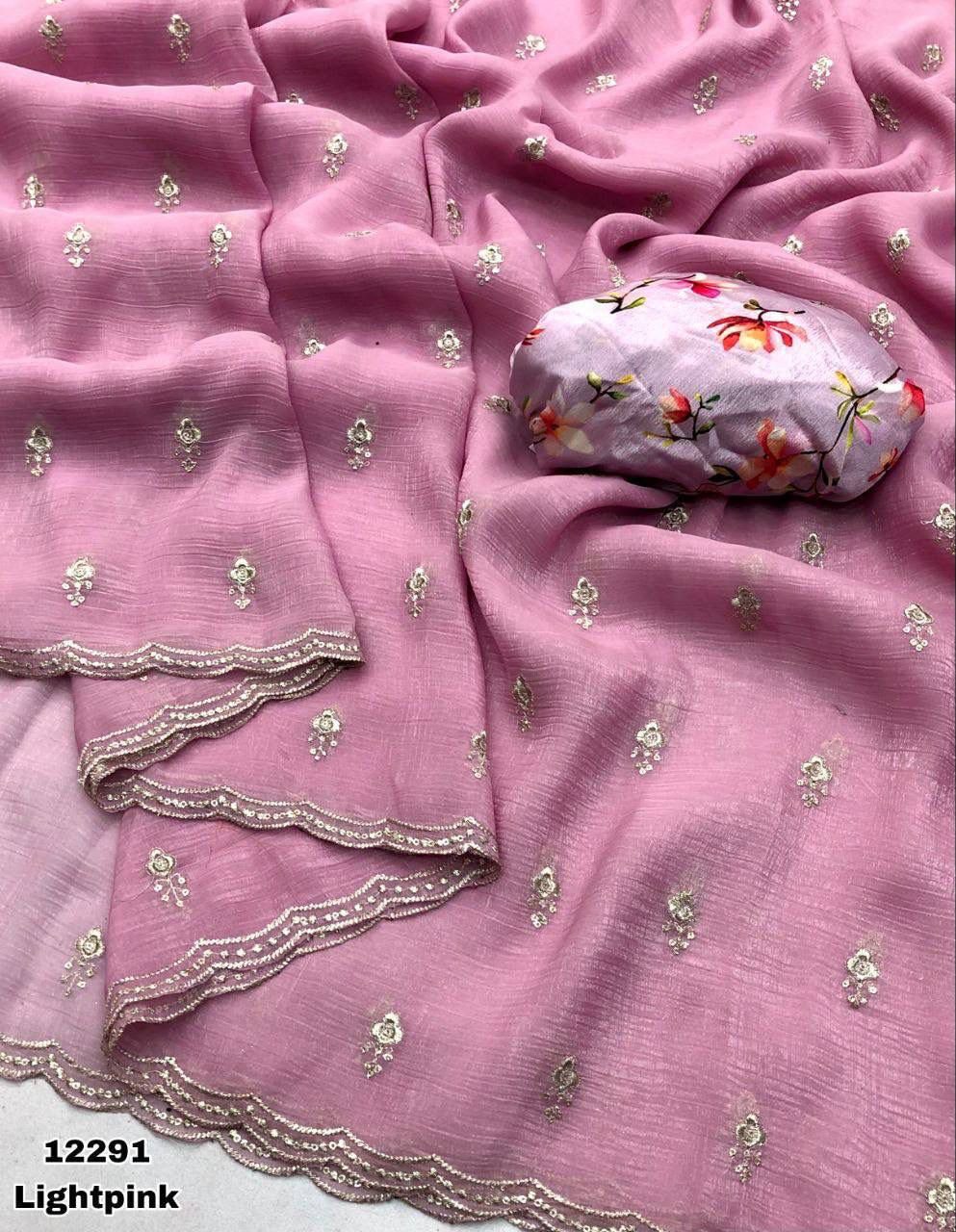 Georgette Crush Saree