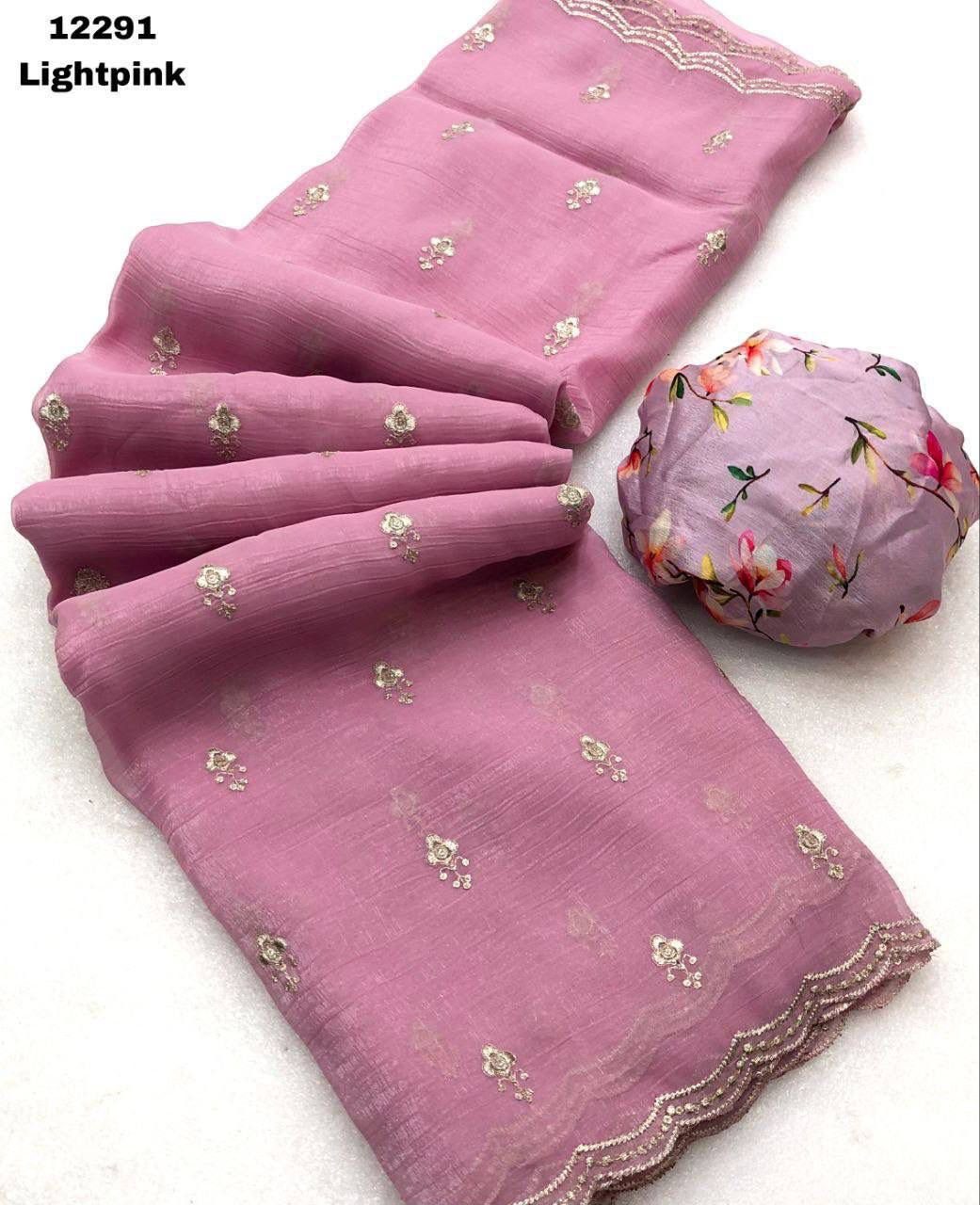 Georgette Crush Saree