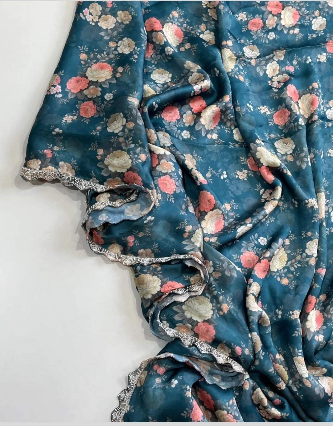 Pure Floral Satin Georgette